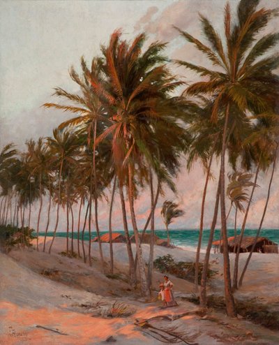 Beach in Fortaleza by Aurelio de Figueiredo